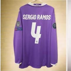 16-17 レアル・マドリード セルヒオ・ラモス 長袖 シャツ 背番号4
