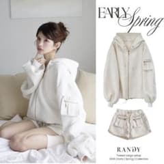 randy ツイードカーゴセットアップ - メルカリ