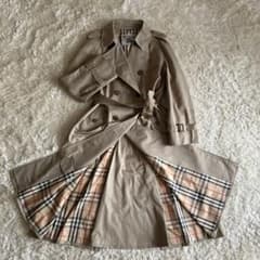 バーバリー トレンチコート ノバチェック 白タグ レディース L 11AB