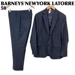 BARNEYS NEWYORK スーツセットアップ 羊毛×モヘヤ 50 ネイビー - メルカリ