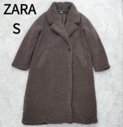 完売品】ZARA テディベアコート Sサイズ フェイクボア ダブル グレー