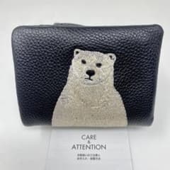 最終お値下げ ear PAPILLONNER イアパピヨネ 二つ折り財布 白くま