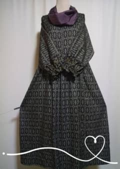 着物リメイク／ドルマン袖ワンピース☆サイズLL - メルカリ