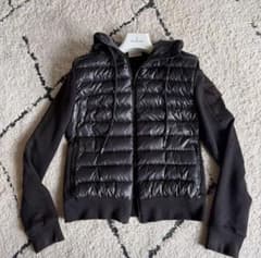 MONCLER ハイブリッドダウンカーディガン 黒 確実正規品 モンクレール