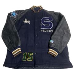 old stussyスタジャン 15周年とても希少レア Lサイズ値下げ⭕️ - メルカリ