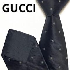 GUCCI グッチ ネクタイ G柄 ブラック イタリア製 シルク100% - メルカリ