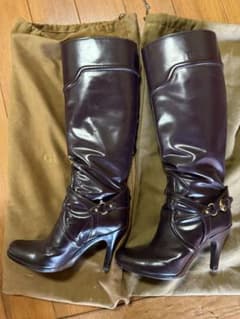 Gucci ダークブラウン ロングブーツ - メルカリ