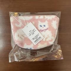 新品未使用】フェイラー モフモフ猫ちゃん ポーチS ピンク 白ねこ