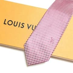 未使用級 ルイヴィトン Louis Vuitton ネクタイ ピンク ダミエ - メルカリ