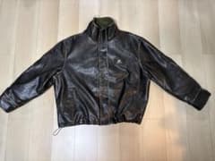 L2084リバーシブルPUレザージャケットS（black）地底人 - メルカリ