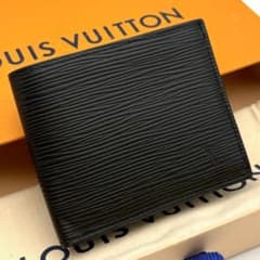 ルイヴィトン エピ ポルトフォイユ ブラック 黒 二つ折り財布 ノワール