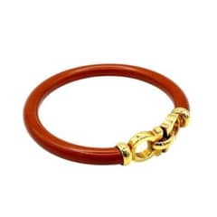 美品 RUKA アンティーク 樹脂 ビジュー バングル ブレスレット ルカ