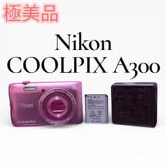 極美品】Nikon COOLPIX A300 ピンク ニコン 純正バッテリー - メルカリ