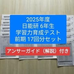 2025年度 日能研6年 学習力育成テスト 前期17回分 - メルカリ