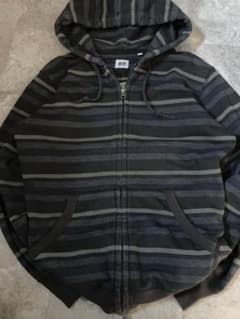 90s 00s old UNIQLO ダブルジップパーカー マルチボーダー - メルカリ