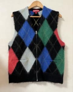 Supreme Brushed Argyle Zip Up Vest - メルカリ