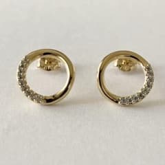 新品未使用 ete エテ ビジューサークルピアス イエローゴールド - メルカリ