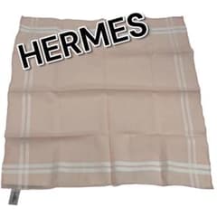 71794 HERMES ピンク ハンカチ コットン100% 42×42cm - メルカリ