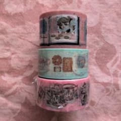 新品＆中古 okappalover マスキングテープ 3個 作家 オカッパラバー