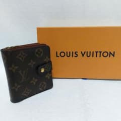 Louis Vuittonルイヴィトン モノグラム コンパクトジップ 二つ折財布