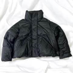 MM6 ショートダウンジャケット レザーS52AM0176 人気 M マルジェラ