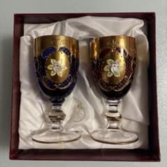 ラグーナムラノ ベネチアングラス 24金 金彩 ペアグラス ヴェネチアン
