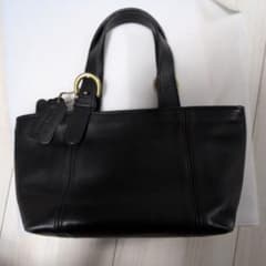 COACH オールドコーチ4101 黒レザーハンドバッグ ミニトート - メルカリ
