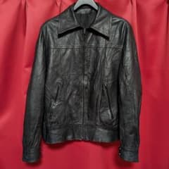 ヴィンテージ レザー ジャケット ブラック エディスリマン リブ