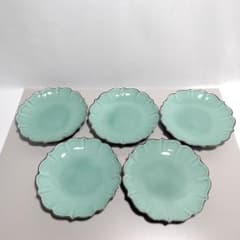 深川製磁 百年庵 笹青磁 皿 5枚 - メルカリ