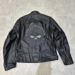 4*9様 【蛍光ロゴ】ハーレーダビッドソン レザージャケット スカル