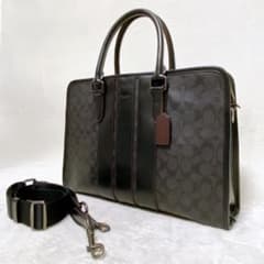 美品✨COACH 2way ブリーフケース ビジネス シグネチャー A4 自立