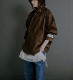 ニコアンド 【WILLIAM B.ELIOTT】フェイクレザーフェードジャケット