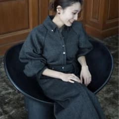 新品未使用 ローブブランBelted Wool Shirt Dress Mグレー - メルカリ