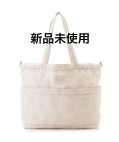 新品未使用 ジェラートピケ アルファベットキルティング ママバッグ