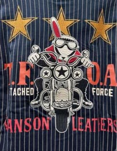 新品バンソンvanson✖️スカル✖️ インパクトvansonロゴ✖️むら染 XL