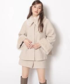 Rirandture♥︎ツイードファー衿ショートコート - メルカリ