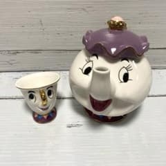 ディズニー ポット夫人 チップ ティーセット 美女と野獣 加藤工芸