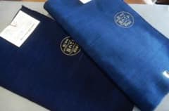 正藍染・松阪木綿・濃紺色と納戸色の着尺反物二反物・三重県指定伝統