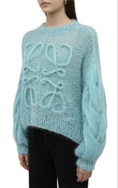 人気完売ロエベア ナグラムニット セーターモヘア ターコイズ - メルカリ