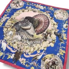 エルメス カレ90《テキサス動植物図鑑》大判スカーフ 鳥 動物 植物