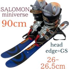 メンズ SALOMON ショートスキー ファンスキーセット 26-26.5cm - メルカリ