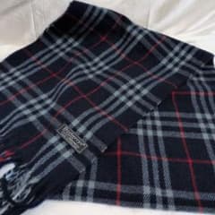 ✿Burberrysバーバリーラムウール100%ノバチェック 柄 マフラー美品