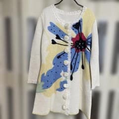 ノコオーノ NOKO OHNO チュニックジャケットコート40 プリーツ 白