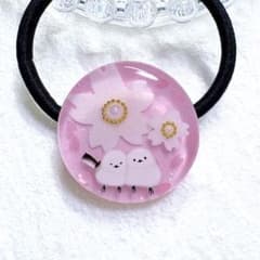 ①-④レジンヘアゴム。シマエナガ。桜。 - メルカリ