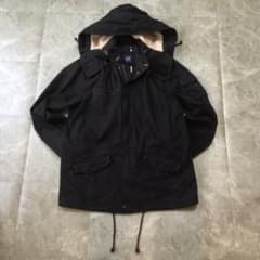 90s GAP モッズコート ジャケット フード付き 黒 Lサイズ M-65 - メルカリ