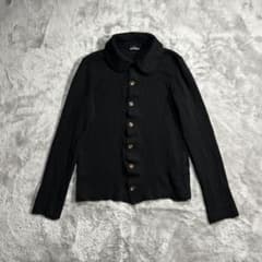 00s 2001AW archive 丸襟ニットブラウス カーディガン 黒 - メルカリ