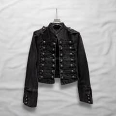 短丈ナポレオンジャケット y2k denimミリタリージャケット - メルカリ