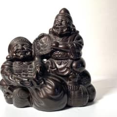 縁起置物 寿光作 七福神 恵比寿様 大黒天 陶器製 高さ31 幅29cm - メルカリ