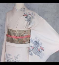 正絹訪問着 フルセット 薄ピンク トールサイズ 茶屋辻 友禅 花 - メルカリ