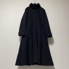 PARIENNE ファーロングコート ミンク 比翼 フレア Aライン ブラック